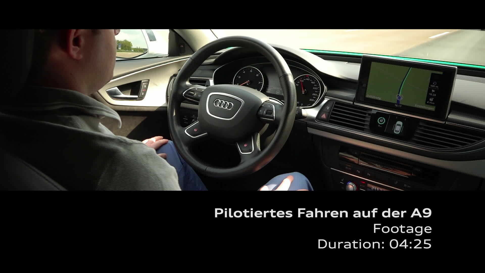 Footage - piloted driving in moving traffic