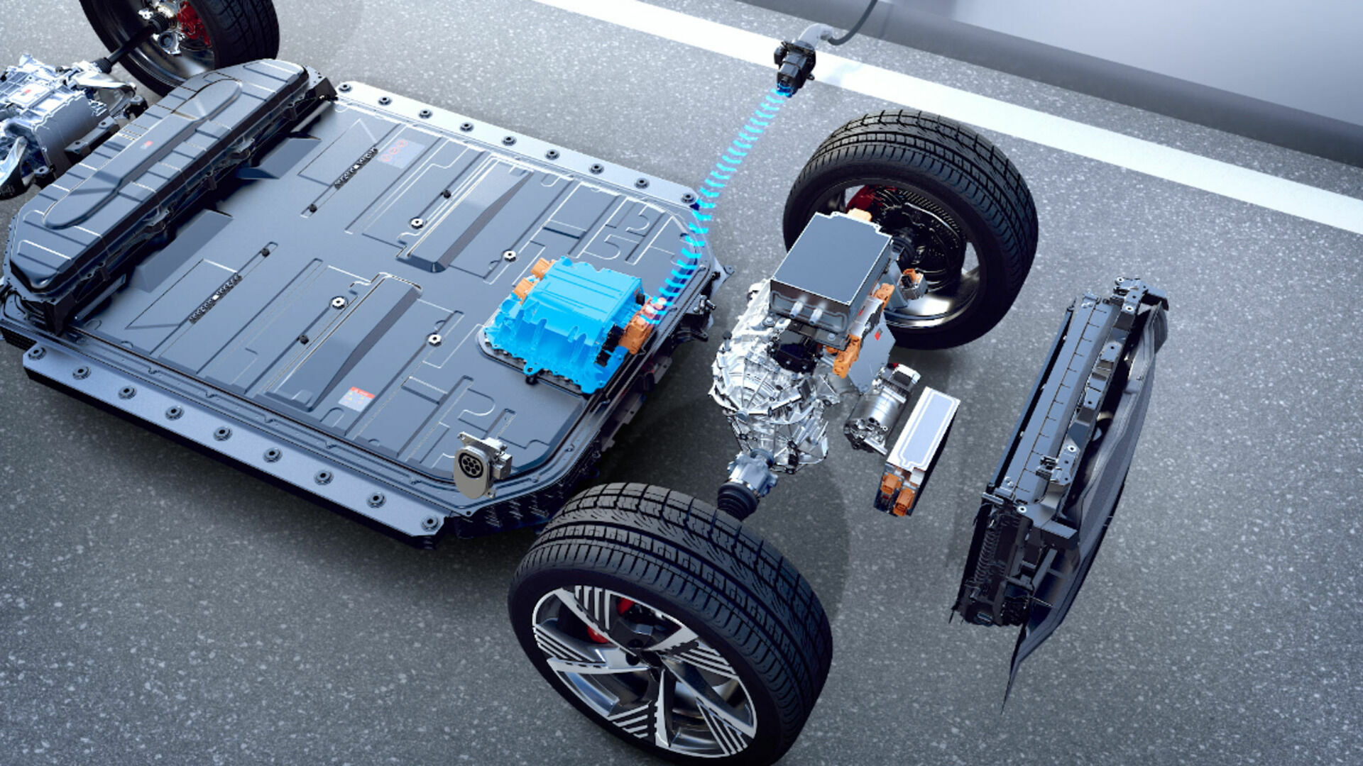 Animation: Audi Q8 e-tron Battery and charging technology