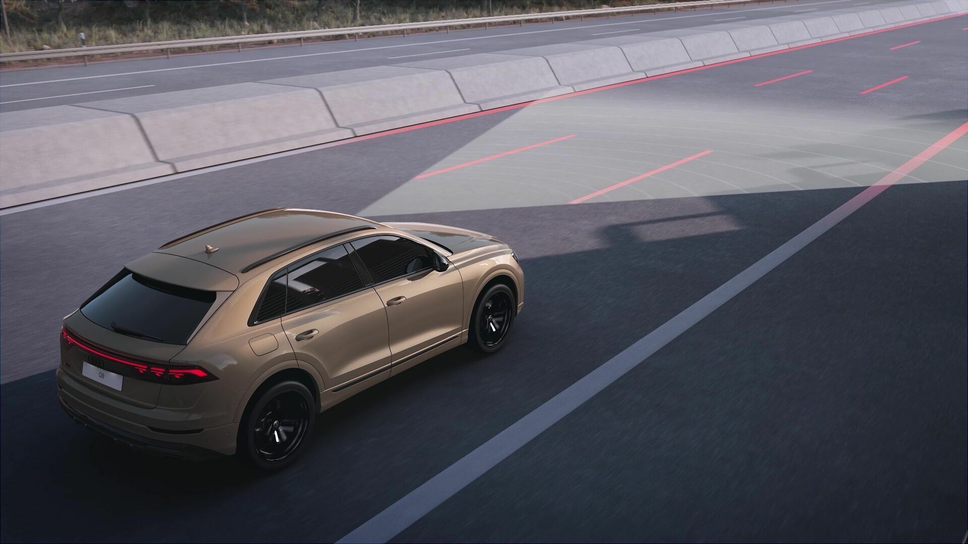 Audi Q8 – Assist package Park plus and adaptive cruise control – Animation