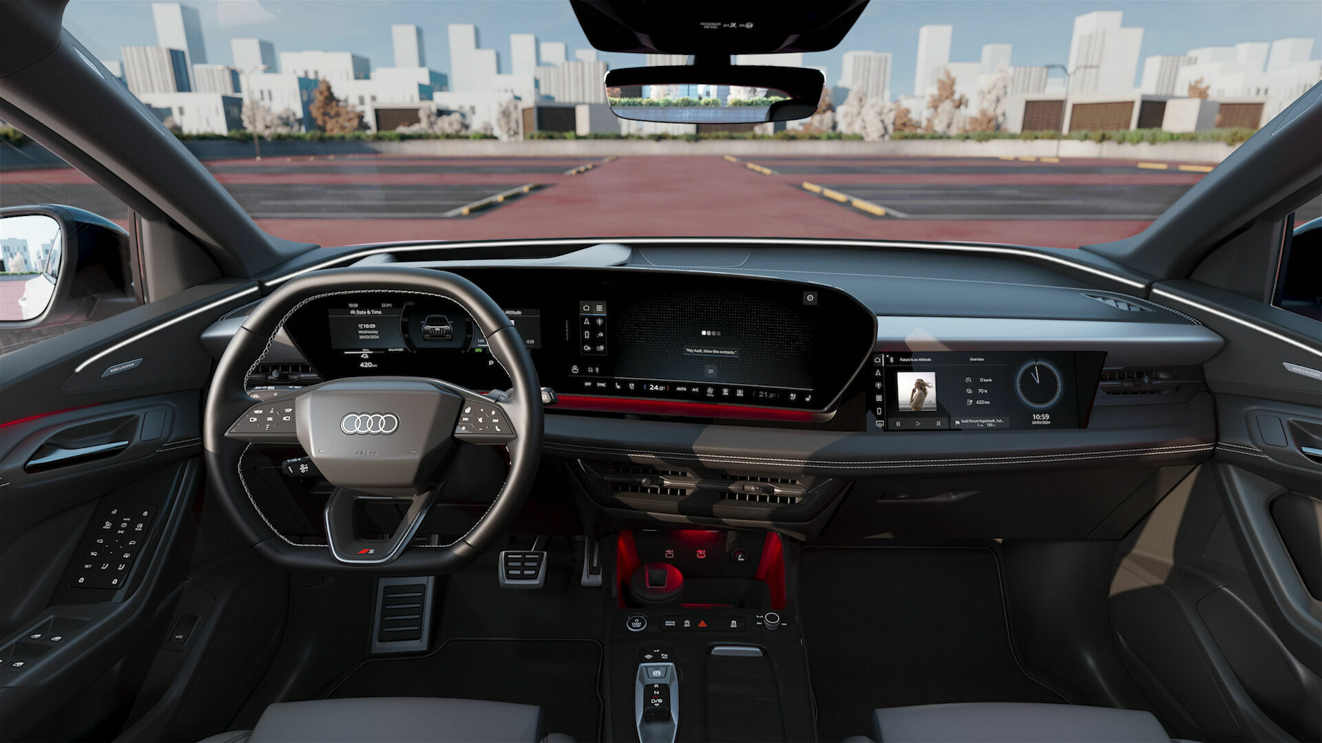 Audi Q6 e-tron – New display operating concept – Animation