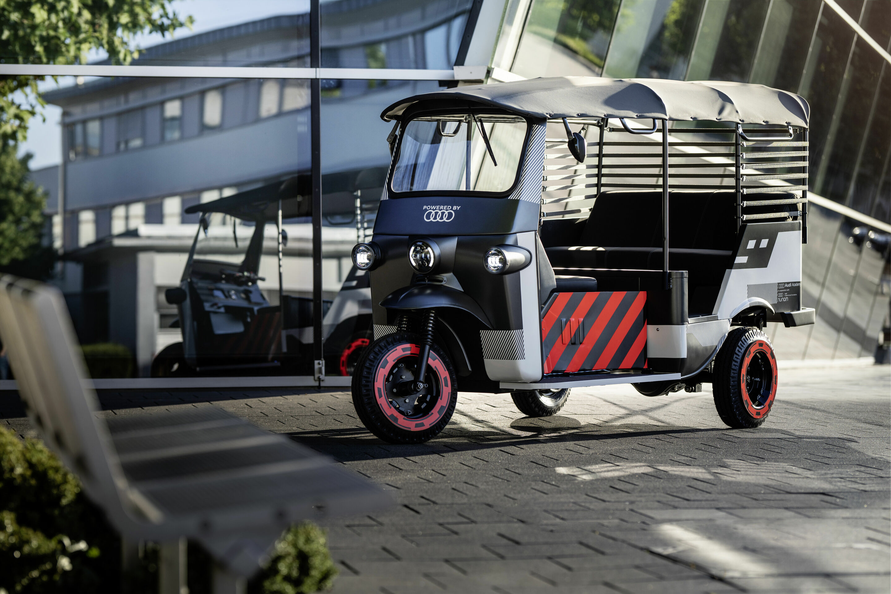 Second-life use: Audi e-tron battery modules power electrify rickshaws in India